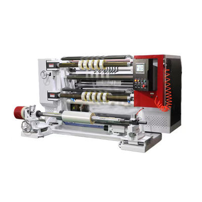 Máy cắt thẳng đứng màu trắng Máy cắt giấy cuộn Blade cắt phẳng 460mm đường kính cuộn